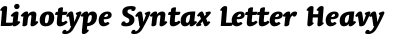 Linotype Syntax Letter Heavy Italic OsF